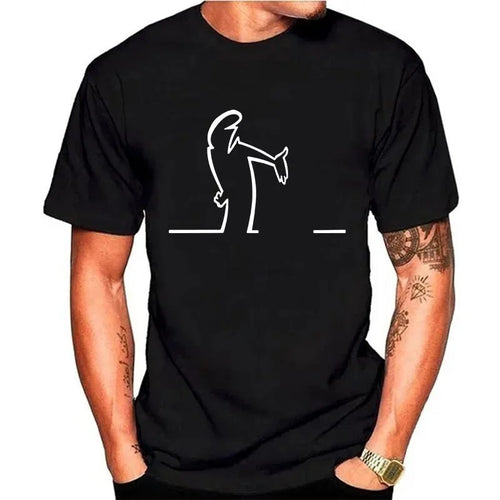 T-Shirt La Linea Cómica – Estampa Gráfica Divertida, Algodão Premium, Casual