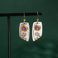 Brincos Pendentes Vintage Boémios em Metal Gravado – Para Piercing na Cartilagem