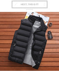 Colete Windproof Térmico Cotton Down | Sleeveless Gilet Casual Inverno