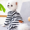 Pijama Macacão às Riscas para Cães – Confortável e Divertido para Casa