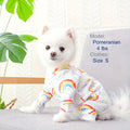Pijama com Estampado Arco-Íris para Cães – Colorido, Divertido e Confortável