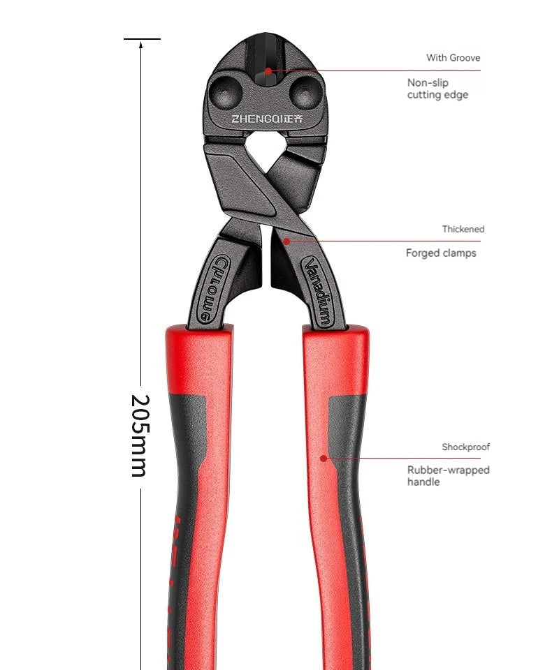 Alicate de corte de arame, alicate de corte de barra de aço, alicate para cortar arame de aço e ferro, tesoura potente, tesoura para cortar arame, la