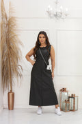 Vestido Longuete de Couro Feminino – Regata, Soltinho e Elegante