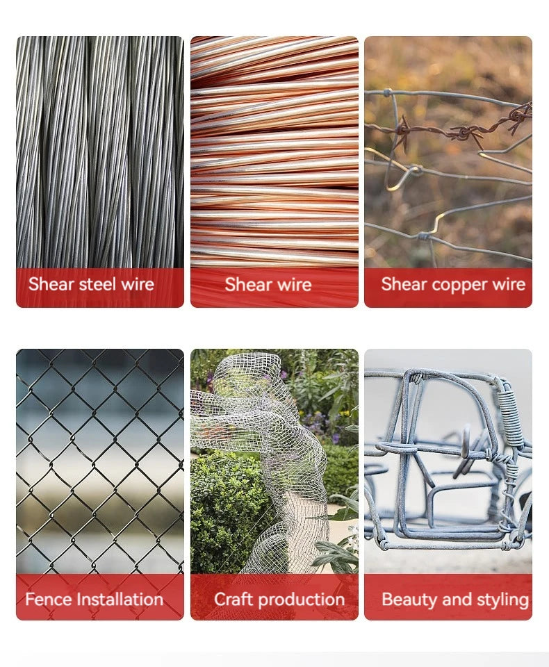 Alicate de corte de arame, alicate de corte de barra de aço, alicate para cortar arame de aço e ferro, tesoura potente, tesoura para cortar arame, la