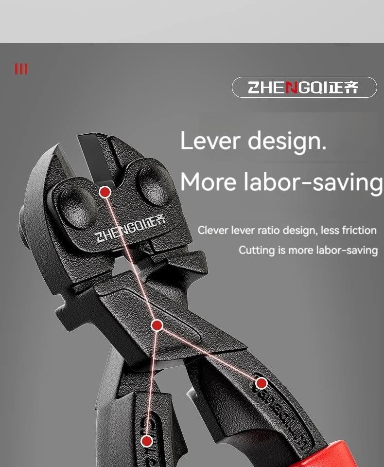 Alicate de corte de arame, alicate de corte de barra de aço, alicate para cortar arame de aço e ferro, tesoura potente, tesoura para cortar arame, la