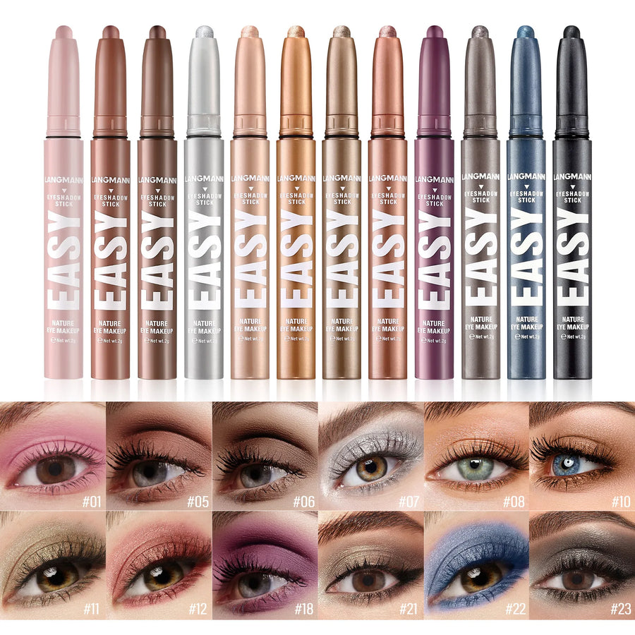 Lápis Sombra Multicolor Shimmer e Mate | Esfumável Longa Duração