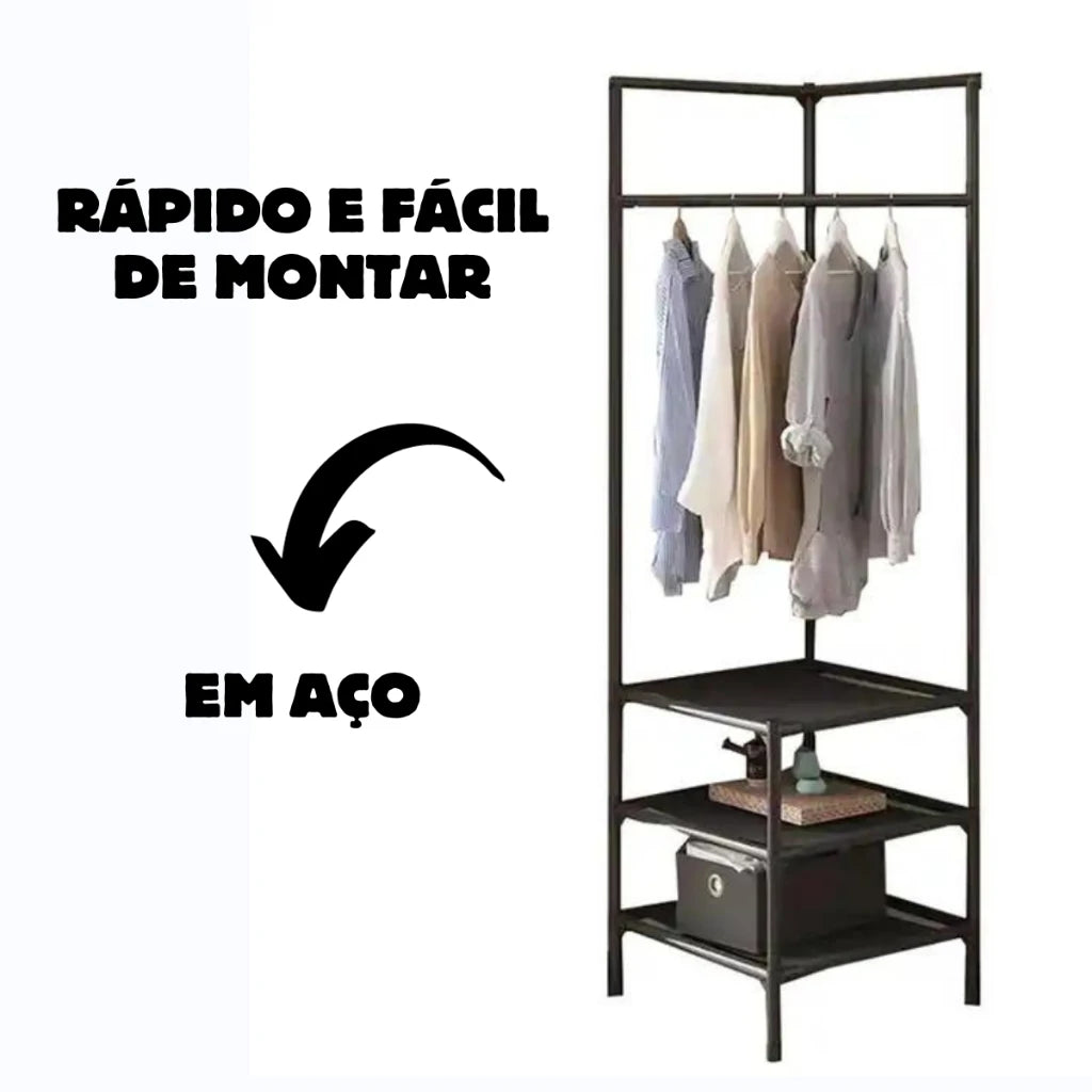 Arara cabideiro organizador roupas, sapatos, bolsas closet modelo 5