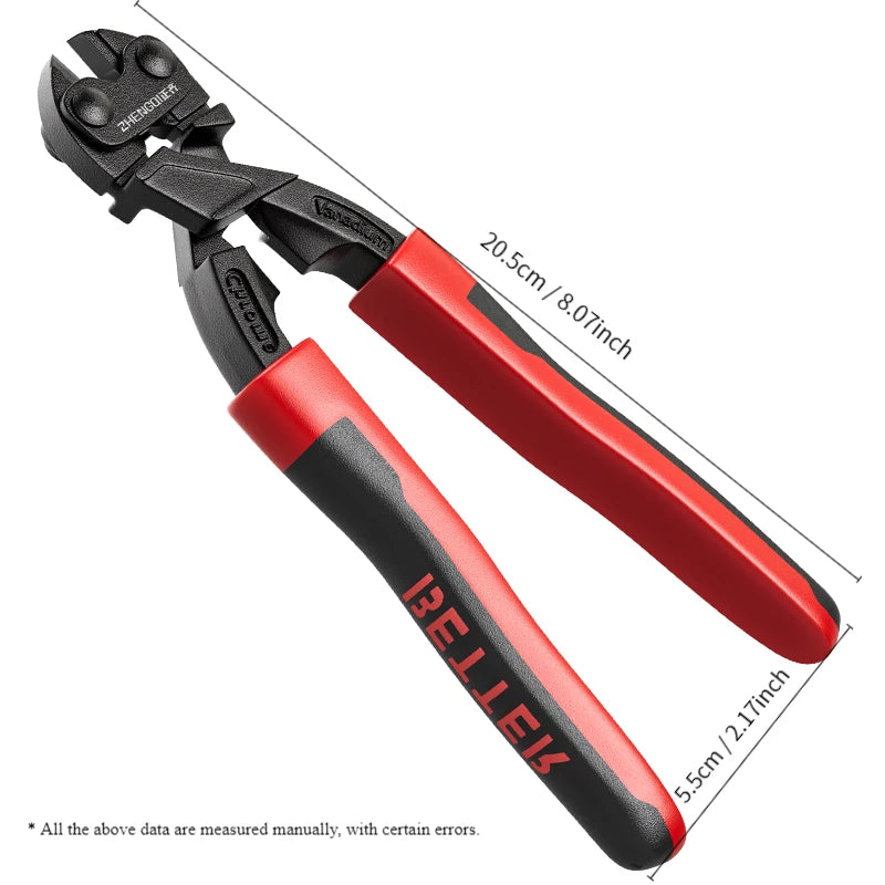 Alicate de corte de arame, alicate de corte de barra de aço, alicate para cortar arame de aço e ferro, tesoura potente, tesoura para cortar arame, la