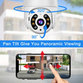 Câmara PTZ 4K WiFi 8MP | Visão Noturna Cor AI Auto-Tracking CCTV