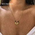 Colar Geométrico Dourado com Spikes | Meio Círculo Choker Moderno