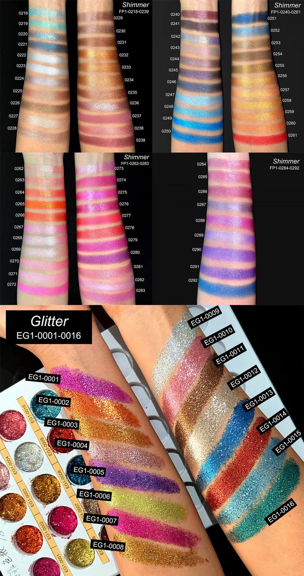 Palete Sombras Glitter Multichrome | Alta Pigmentação Brilho Intenso