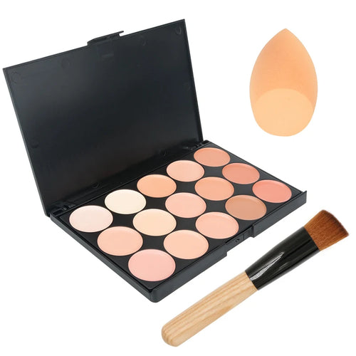 Palete Camuflagem 15 Cores | Corretor Creme Contorno Profissional