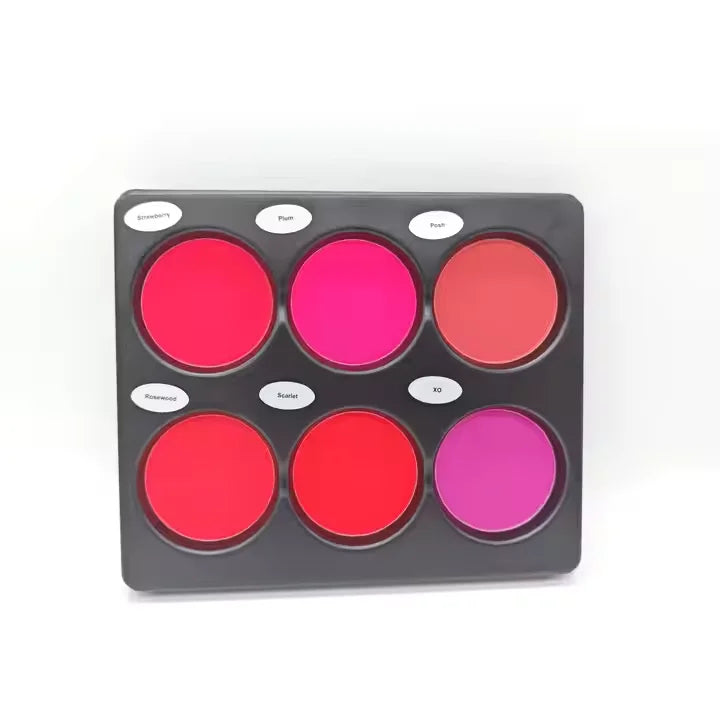 Blush Pó Mate 6 Cores | À Prova de Água Longa Duração