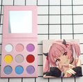 Palete Sombras Rosa 9 Cores Glitter | Alta Pigmentação Tons Escuros