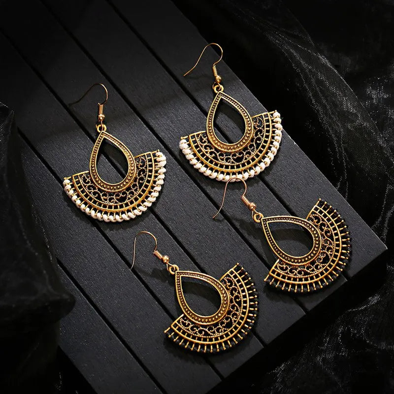 Brincos jhumka indianos vazados em dourado, estilo retro turco, joias indianas, bijuteria artesanal, brincos boho vintage da turquia para mulher.