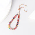 Pulseira Tênis Multicolor Ajustável | Arco-Íris Zircónia Casamento