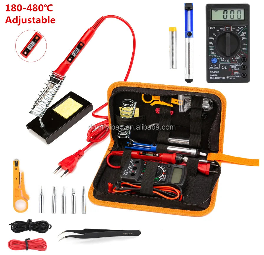 Kit de Soldadura 80W 12 em 1 – Ferro de Soldar Ajustável com Pontas Incluídas