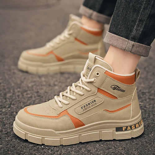 Sapatos Masculinos de Cano Alto Retro – Respiráveis, Antiderrapantes e Estilo Gentleman