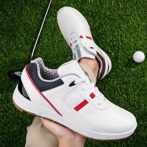 Sapatos de Golfe em Couro Impermeáveis – Sem Espigões, Para Homem e Senhora