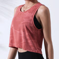 Crop Top Camuflagem Running Mesh | Yoga Ginásio Sleeveless Fitness Feminino