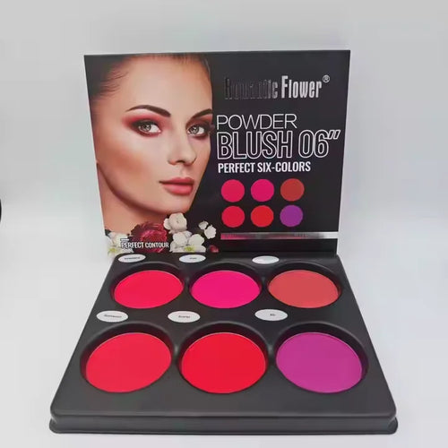 Blush Pó Mate 6 Cores | À Prova de Água Longa Duração