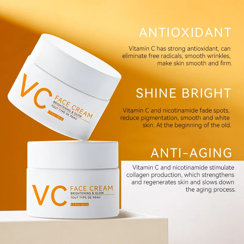 Creme Facial com Vitamina C – Anti-Manchas, Iluminador e Antioxidante