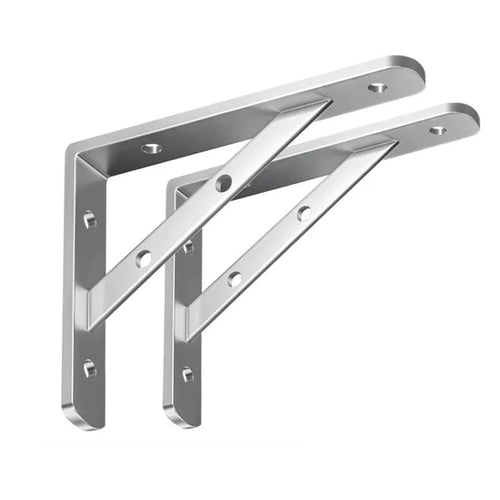 Suporte Triangular em Aço Inoxidável – Para Prateleiras, Tripés e Estruturas de Armazenamento
