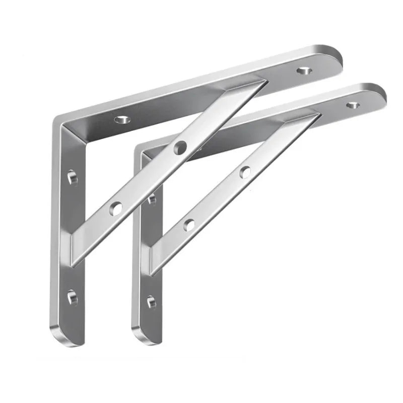 Suporte Triangular em Aço Inoxidável – Para Prateleiras, Tripés e Estruturas de Armazenamento