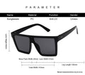 Óculos Sol Quadrados Luxo Pretos Espelhados | Fashion Feminino Brand