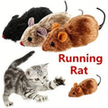 Rato de Peluche Realista para Gatos e Cães – Divertido e com Cauda, Cor Aleatória