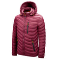 Blusão Puffer Leve com Capuz | Térmico Isolado Inverno Corrida Viagem