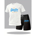 Conjunto Desportivo Masculino – T-Shirt Oversize + Calções, Respirável e Confortável