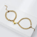 Set 2 Pulseiras Magnéticas de Casal | Coração Cadeado Aço Inoxidável