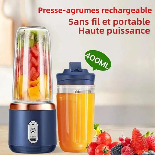 Liquidificador USB Portátil 400ml 6 Cores | Smoothie Milkshake Viagem