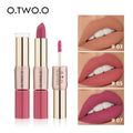 Batom 2 em 1 Mate + Lip Gloss 12 Cores | À Prova de Água Longa Duração