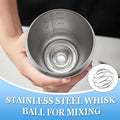 Shaker Aço Inox Anti-Fugas com Bola | Ginásio Proteína Whey Portátil