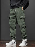 Calças Harem Elásticas Straight Jogger | Primavera Outono Casual Desporto