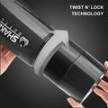 Garrafa shaker com recipiente para proteína em pó de 2 níveis, ideal para esportes, academia e fitness.
