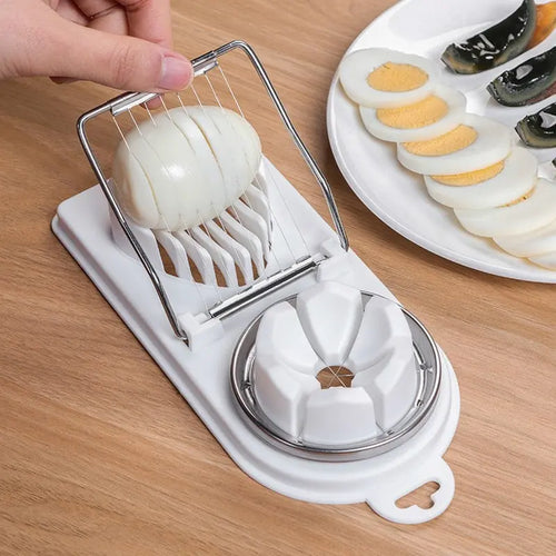 Cortador Ovos 2 em 1 Aço Inox | Fatiador Fancy Divisor Cozinha