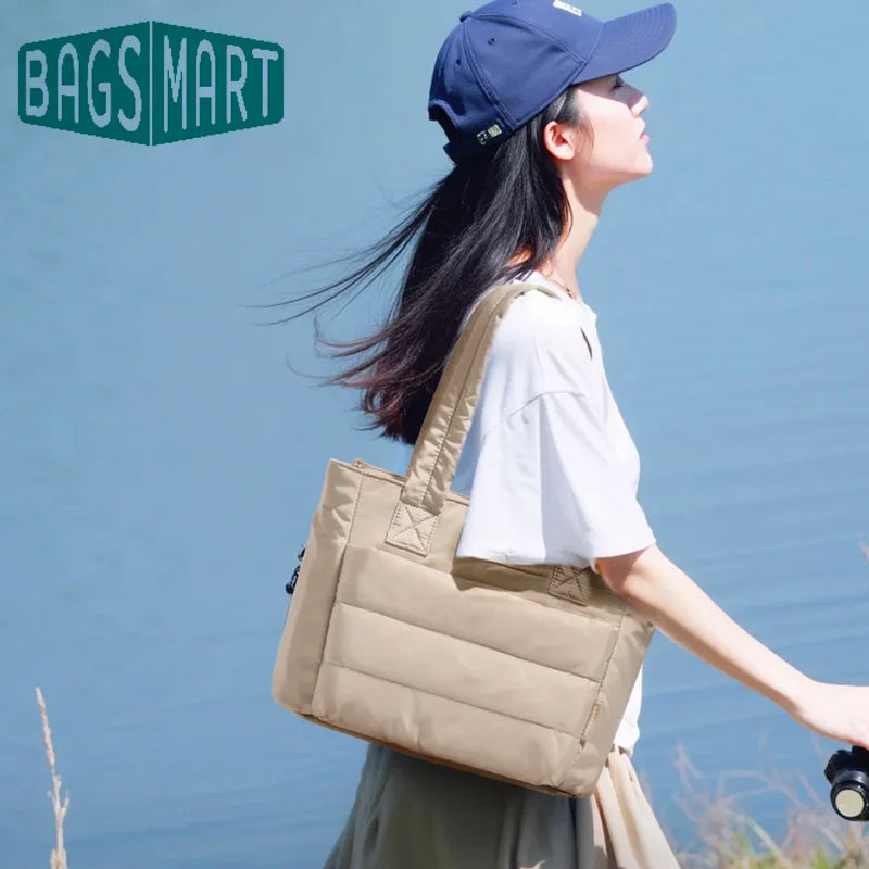 Mala de senhora baginteligente, leve e almofadada, com compartimentos, ideal para viagens, trabalho e ginásio.