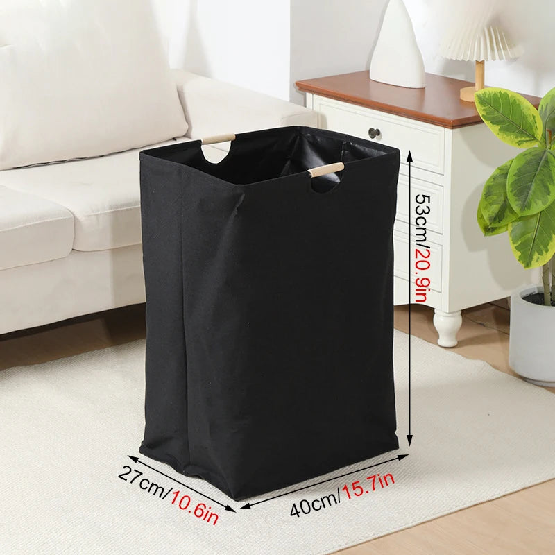 Cesto de roupa suja grande com pega, dobrável, impermeável, cesto de arrumação independente para roupa.