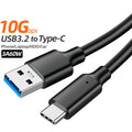 Cabo USB 3.2 Gen2 10Gbps Type-A para C | SSD Disco Rígido 60W QC