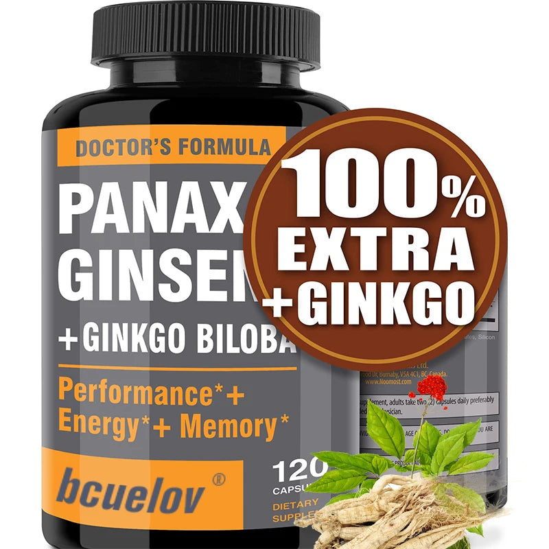 Suplementos para o aumento da potência masculina - aumentar a energia, a resistência e o desempenho com vitalidade, ginseng natural + ginkgo biloba.