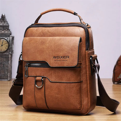 Mala Ombro Couro Alta Qualidade | Sling Travel Crossbody Fashion Homem