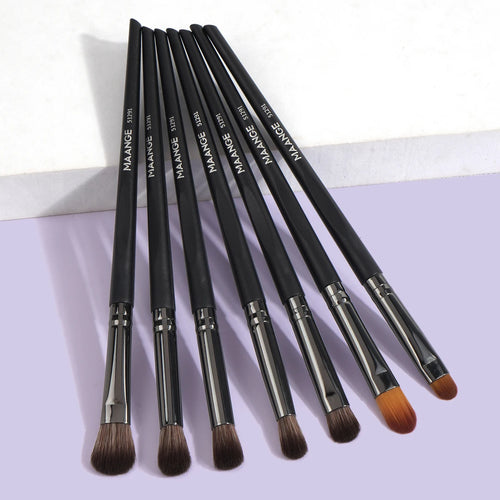 Kit 7 Pincéis para Olhos Maange | Sombras Esfumar e Lábios