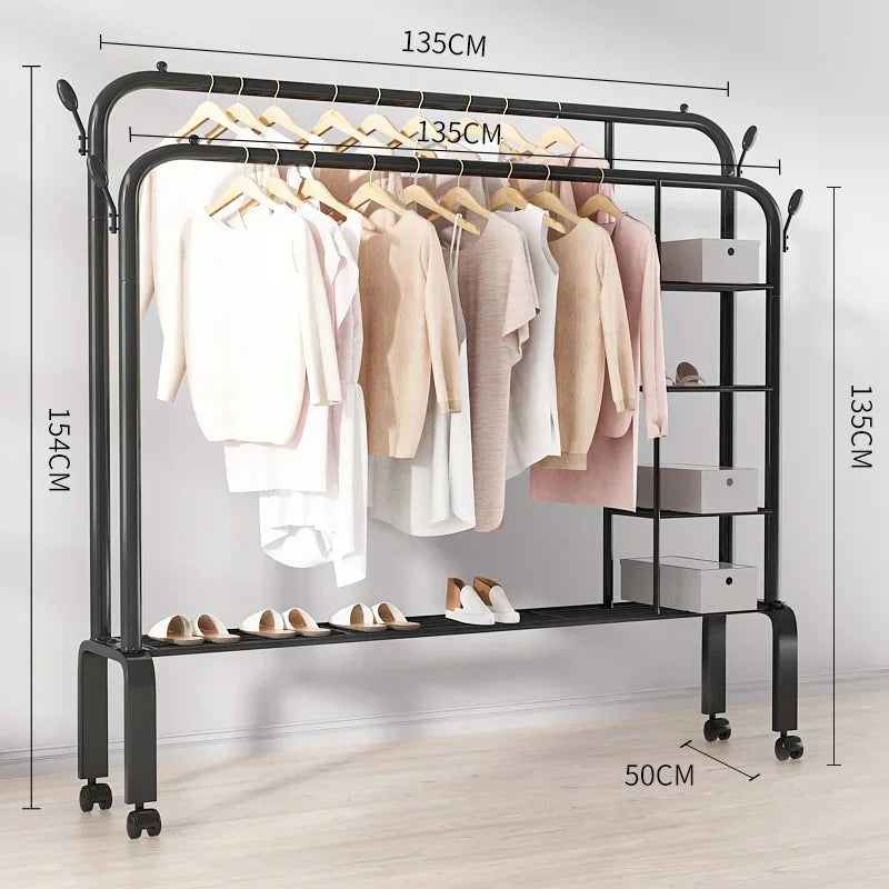 Coat racks floor bedroom clothes hanger household indoor clothes storage rack cabinet living room balcony cloth racks n
