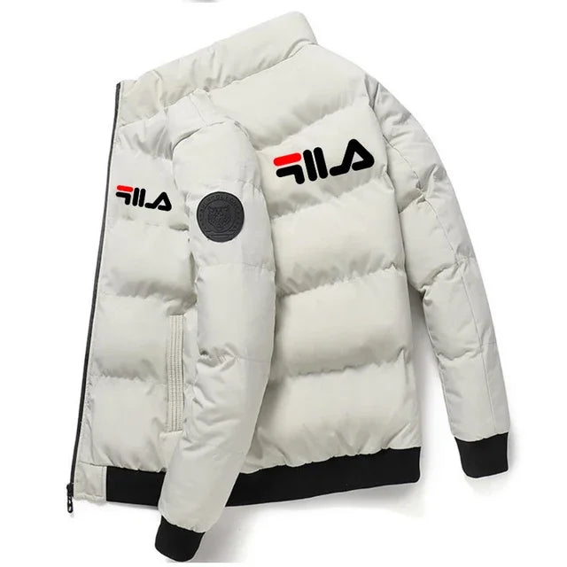 Casaco Curto Espesso Windproof Print | Zipper Outono Inverno M-5XL