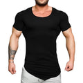 T-Shirt Slim Fit Algodão Lisa | Respirável Ginásio Bodybuilding Verão