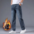 Jeans Straight Leg Retro Lavados Elásticos | Todas as Estações Versáteis