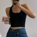 Crop Top Algodão Costas Nuas Halter | Streetwear Verão 2025